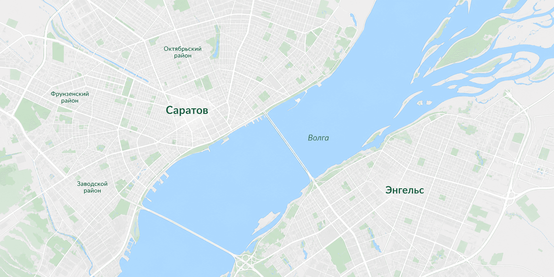 Карта Саратова и Энгельса